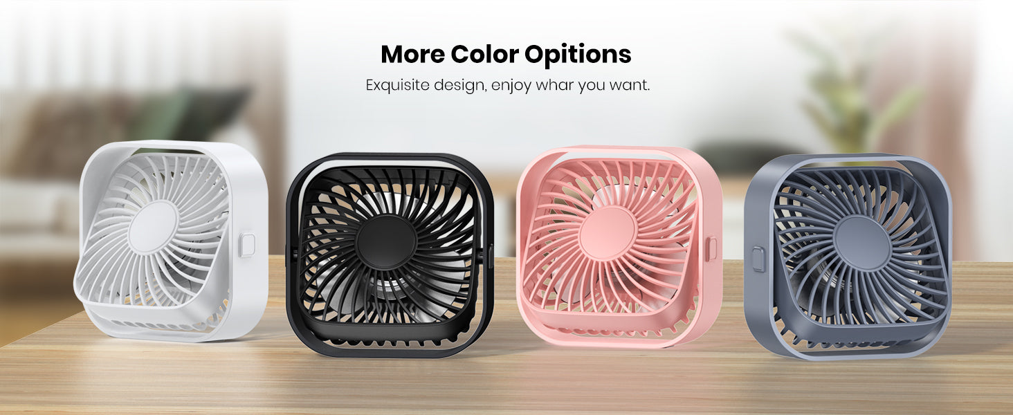 Warmco K51 USB desk fan — full view compact 12cm