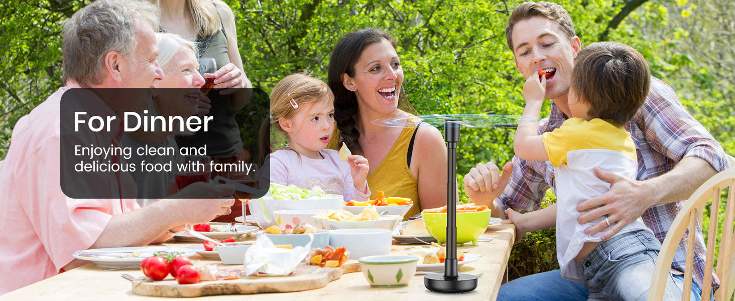 Warmco KY01 fly fan — telescopic height 5.9 to 10.75 inches