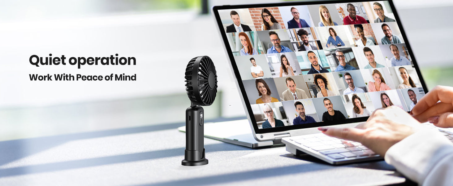 Warmco K36 3-in-1 fan — 5000mAh battery 7-24 hour runtime