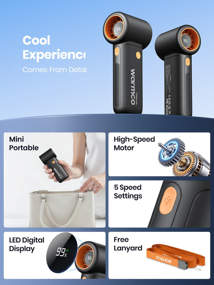Warmco HandHeld Fan H3 (10000mAh) - Warmco Official Store