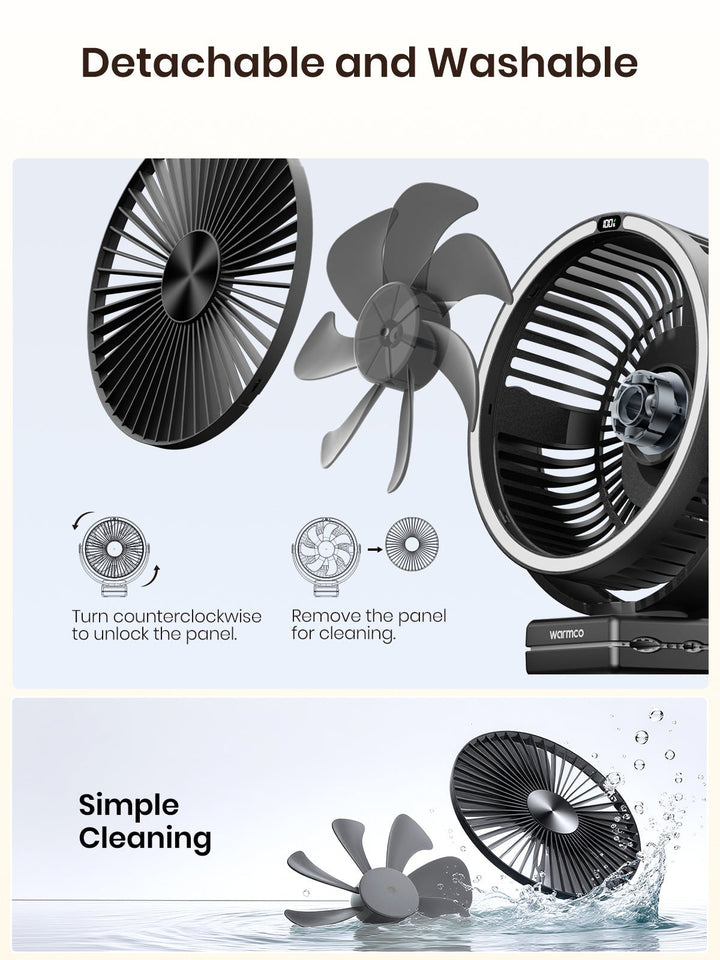 Warmco 3 - IN - 1 Clip Fan DJ15 (15000mAh) - Warmco Official Store