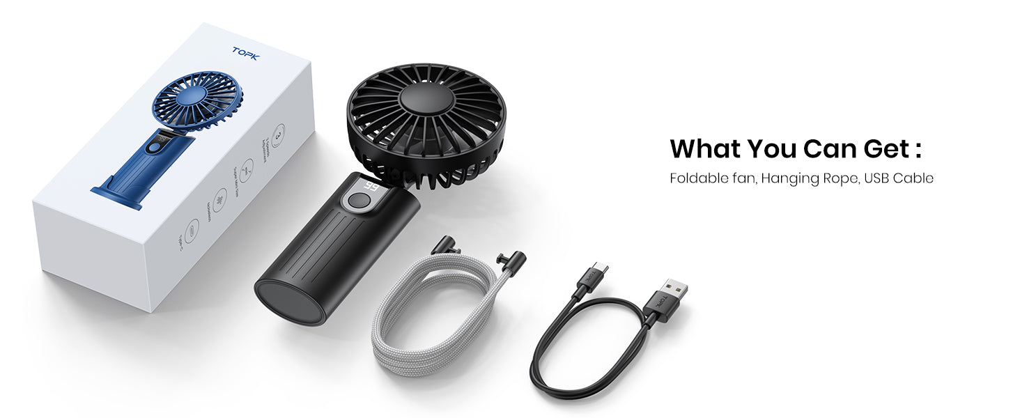 Warmco K38 3-in-1 fan — USB-C universal charging 110g