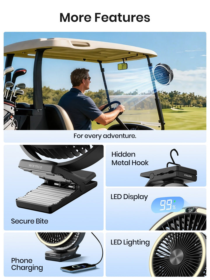Warmco 3 - IN - 1 Clip Fan DJ15 (15000mAh) - Warmco Official Store