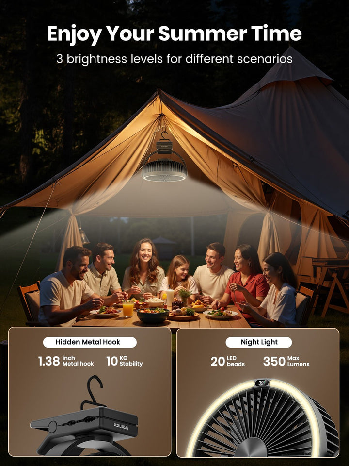 Warmco 3 - IN - 1 Clip Fan DJ15 (15000mAh) - Warmco Official Store