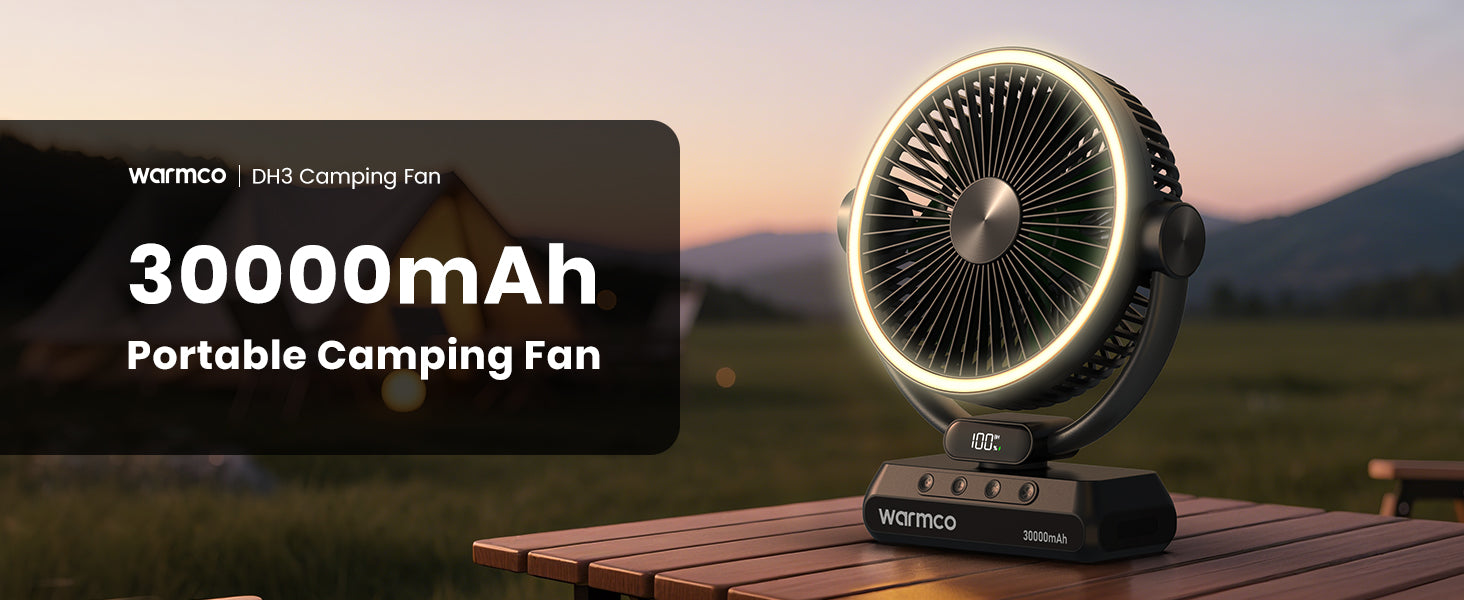 Warmco Qutdoor Camping Fan  DH3 (30000mAh) - Warmco Official Store