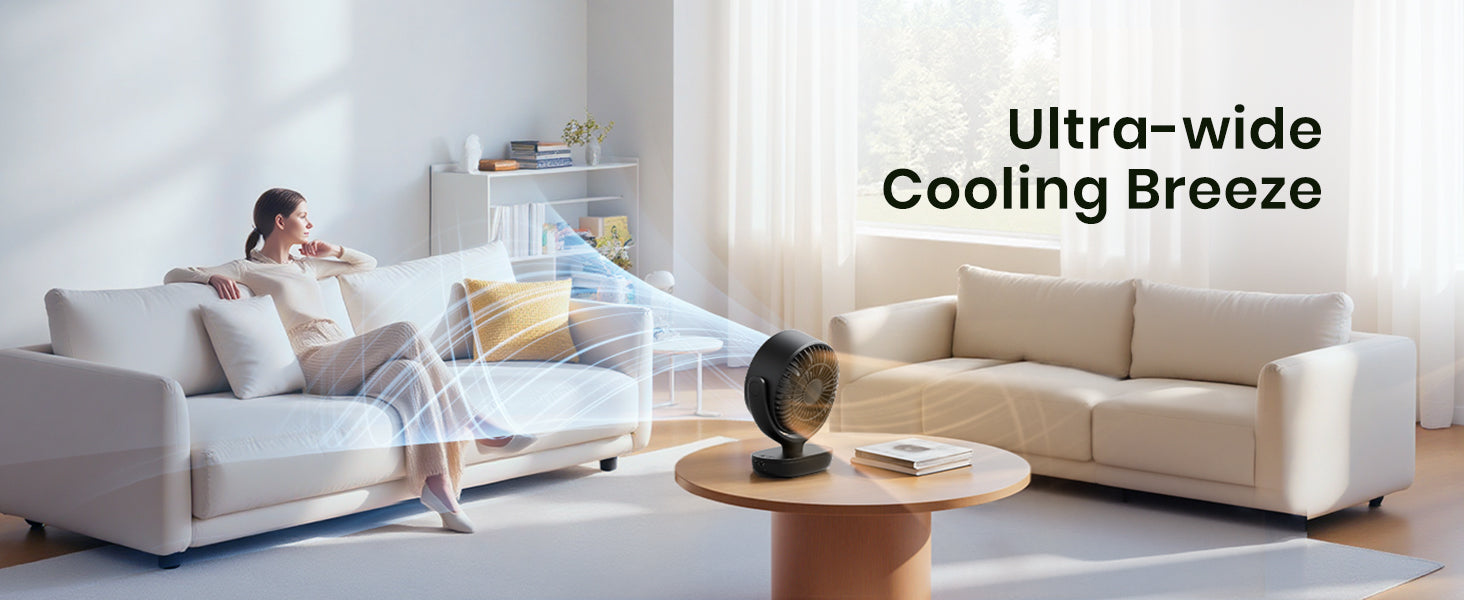 Warmco DN3 desk fan — 9m/s airflow 60% stronger than peers