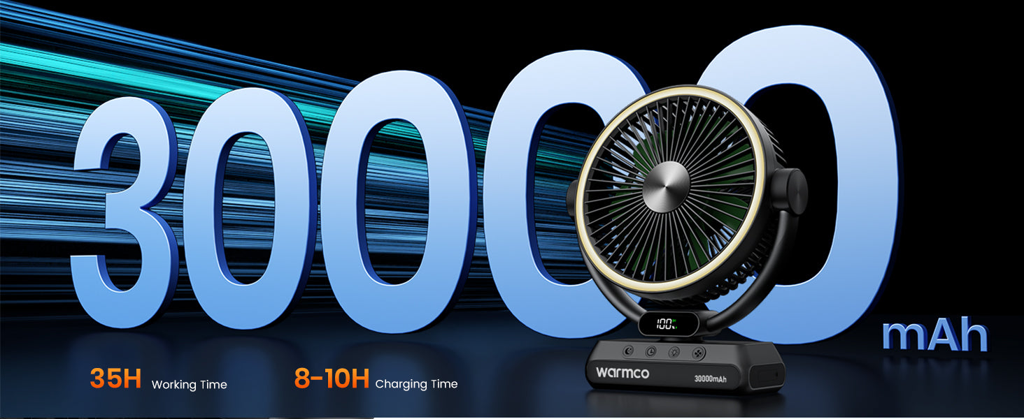 Warmco Qutdoor Camping Fan  DH3 (30000mAh) - Warmco Official Store