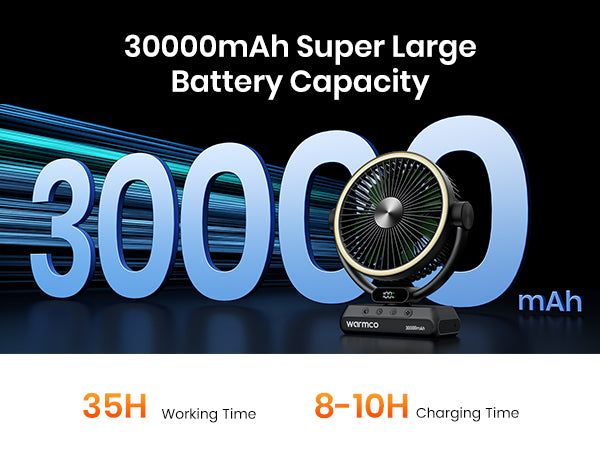 Warmco Qutdoor Camping Fan  DH3 (30000mAh) - Warmco Official Store