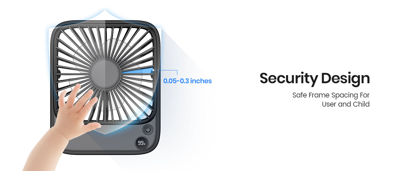 Warmco D2 portable desk fan — whisper-quiet 30dB operation