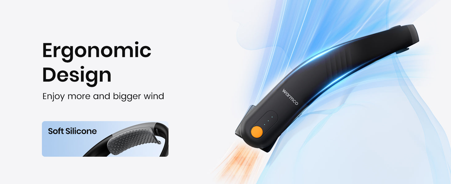 Warmco N4 neck fan — 60° rotatable dual heads