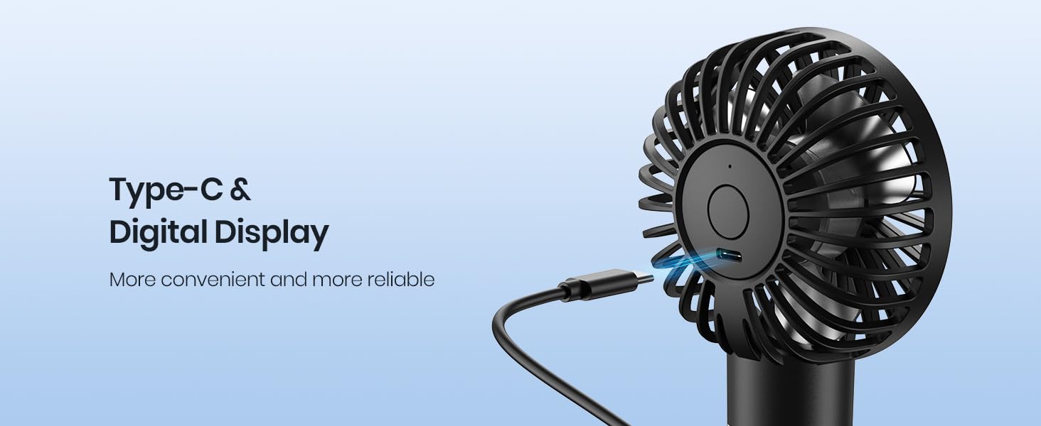 Warmco portable Mist Fans-Type-C&Digital Display-k31