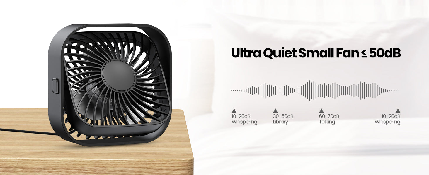 Warmco K51 USB desk fan — 160g ultra-light portable