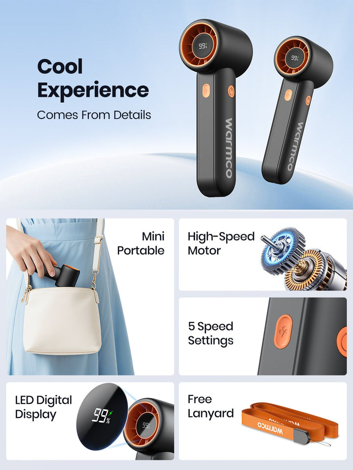Warmco HandHeld Fan H5 (5000mAh) - Warmco Official Store