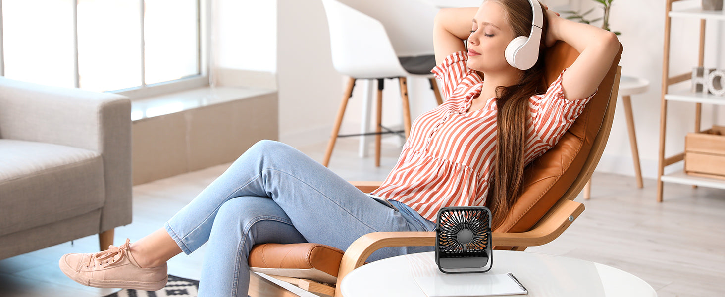 Warmco D2 portable desk fan — size dimensions and weight