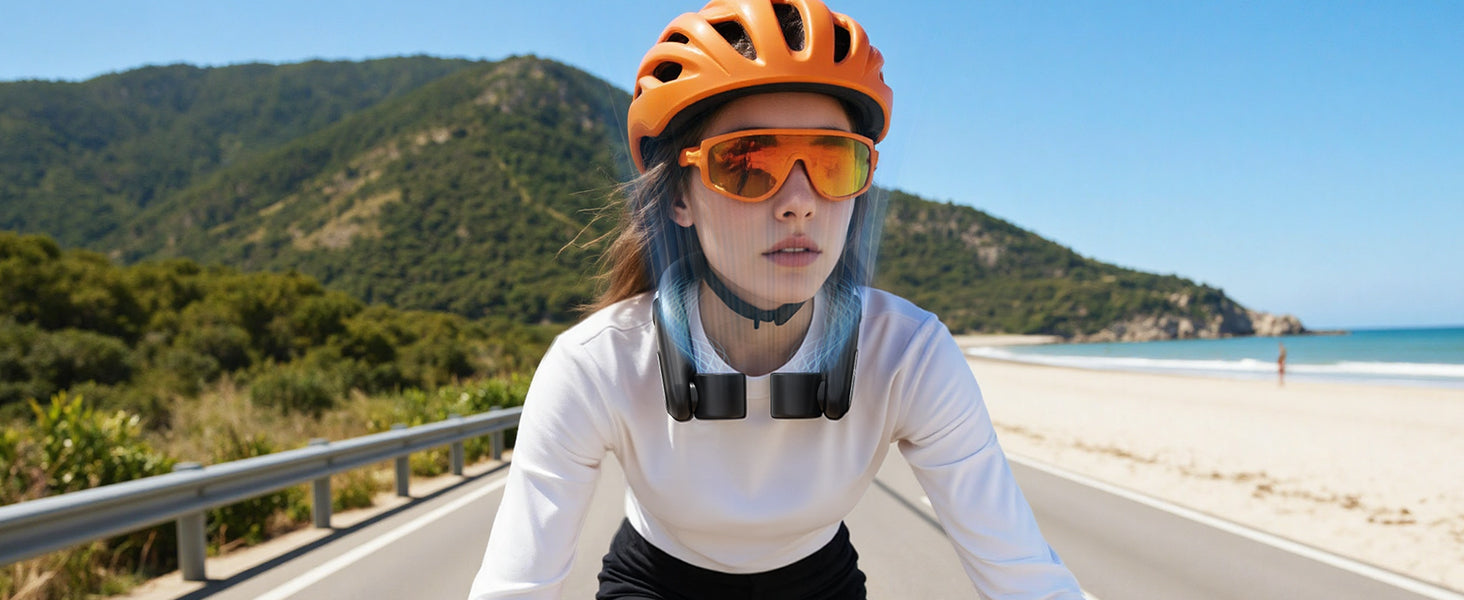 Warmco N6 neck fan — soft silicone neck ring comfort