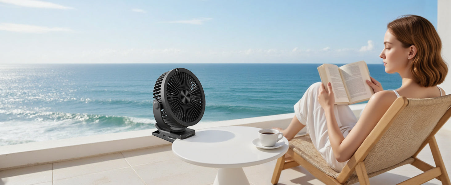 Warmco DJ10 clip fan — detachable grille easy cleaning