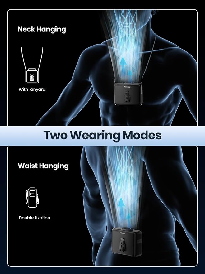 Warmco 2 Ways: Hang on Neck or Waist-Hands-Free for Hiking-w2