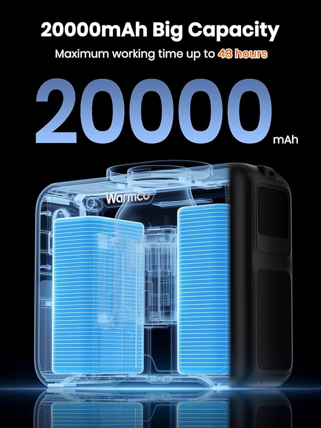 Warmco 20000mAh-48H Waist Fans Endurance w2