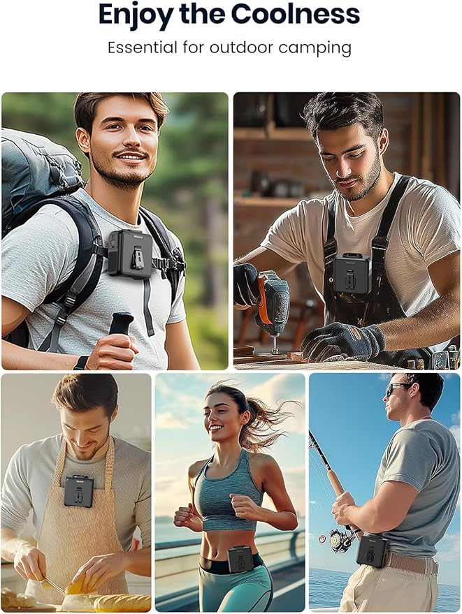 Warmco portable Wearable Fans-Multi-Scene Use-w1